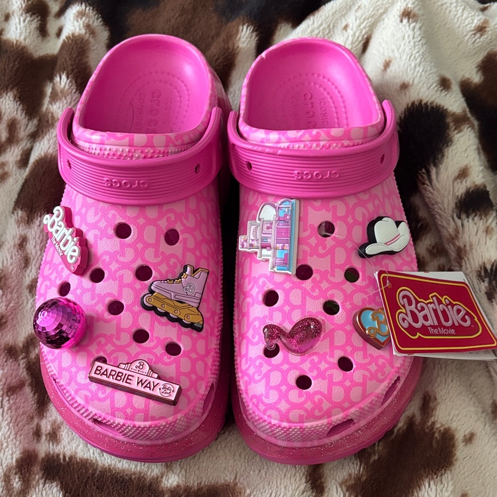 Barbie Pink Platform Crocs